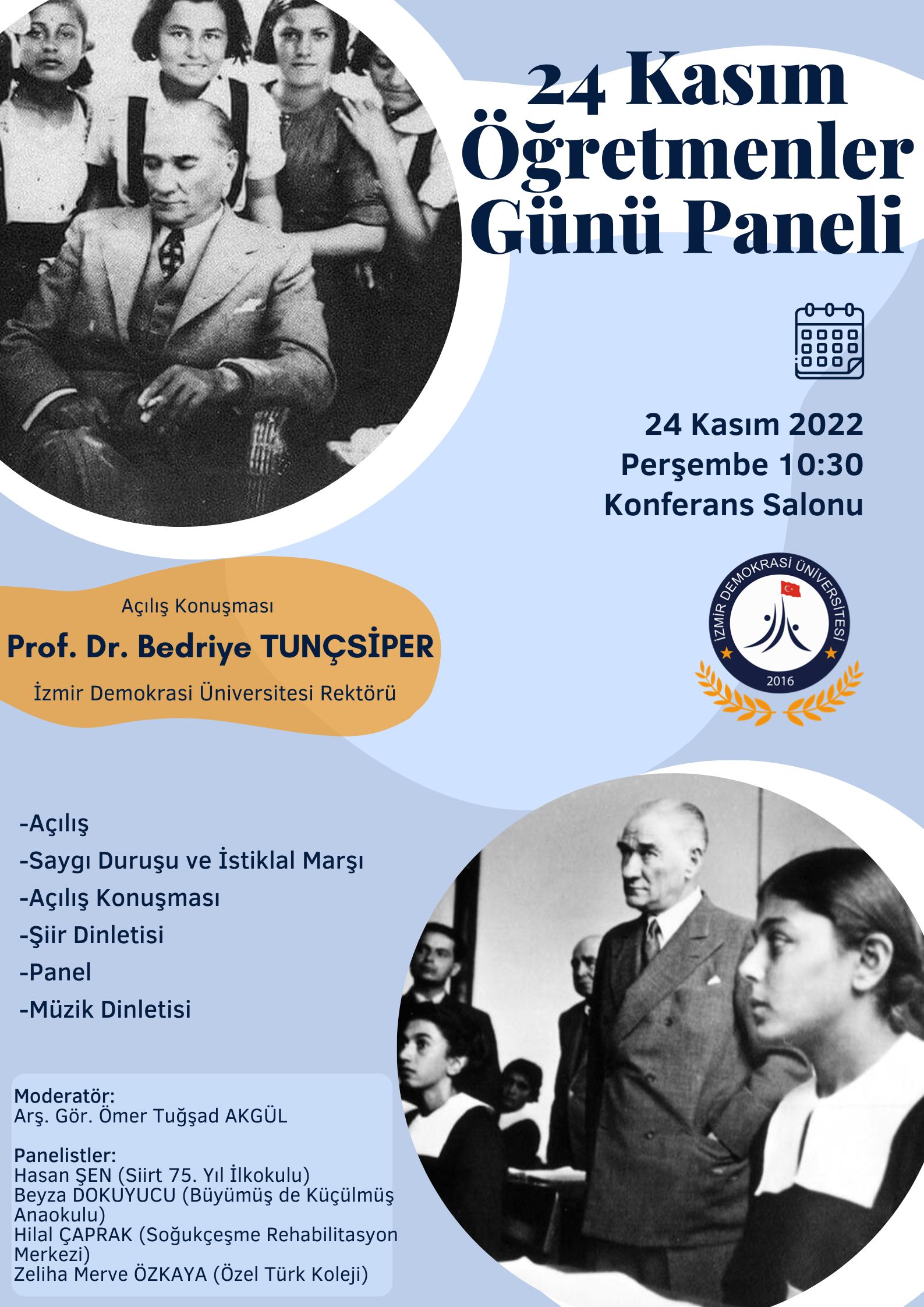 Eğitim Fakültesi 24 Kasım Öğretmenler Günü Paneli